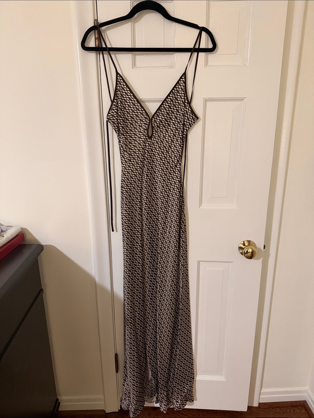 BEC + BRIDGE Patterned Slip Maxi Dress —  100% silk